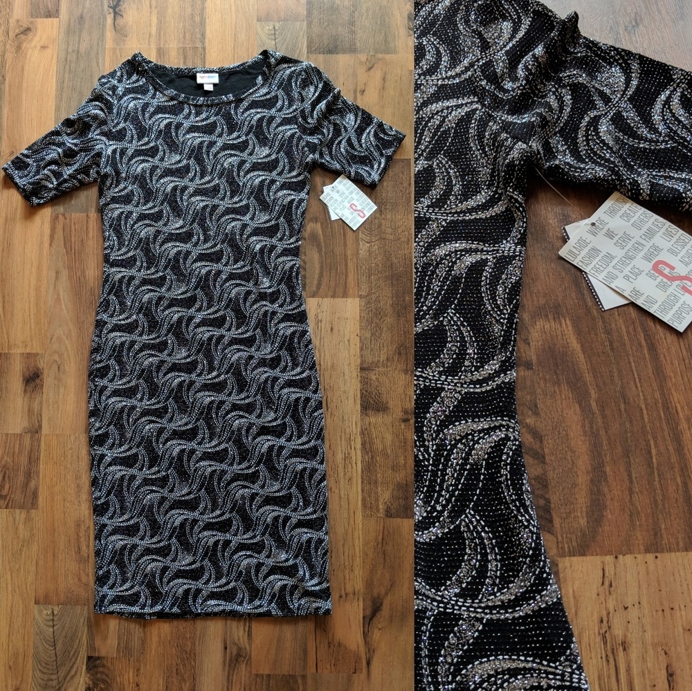 HTF NWT LuLaRoe Elegant Holiday Julia Dress, Small